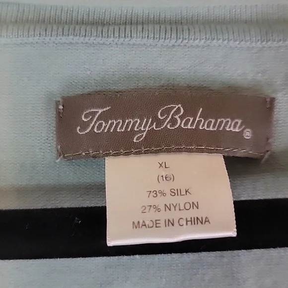 Tommy Bahama Soft Blue Silk Blend Top - Picture 2 of 5